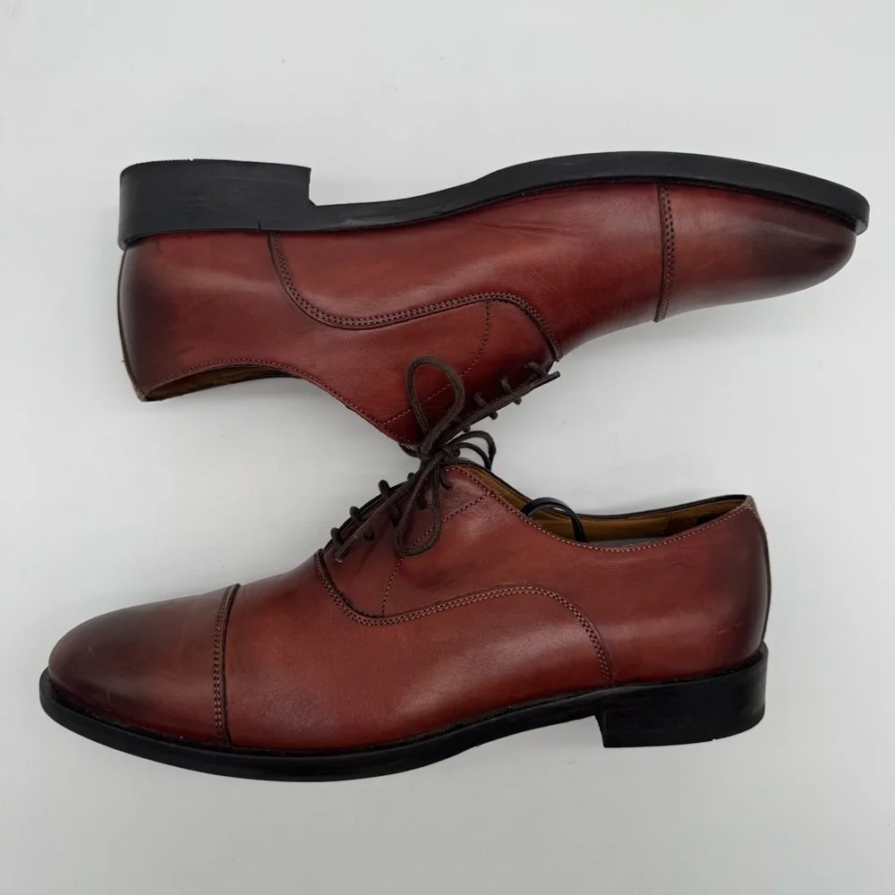 To Boot New York Dover Brown Leather Lace Up Cap Toe Oxford Size 8 M